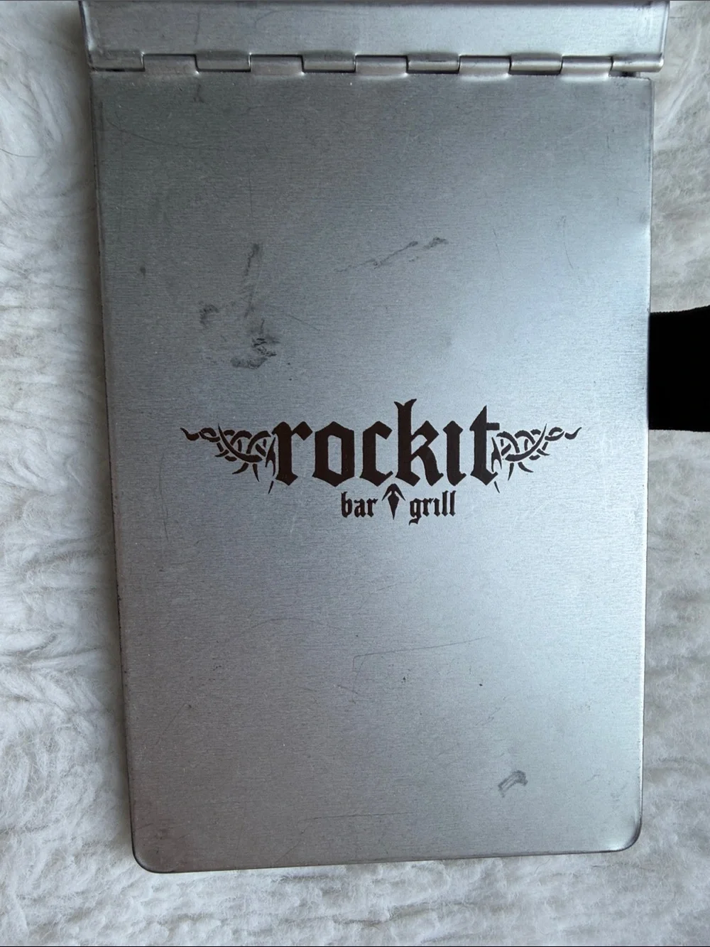 Silver Metal Notepad Holder
